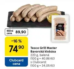 Tesco Tesco Grill Master Bavorská klobása nabídka