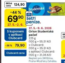 Tesco Orion Studentská pečeť nabídka