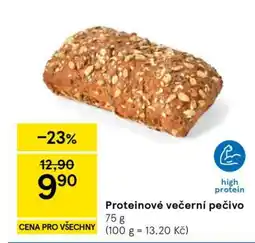 Tesco Proteinové večerní pečivo nabídka
