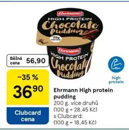 Tesco Ehrmann High Protein pudding nabídka