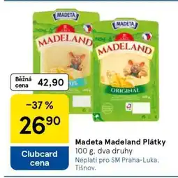 Tesco Madeta Madeland plátky nabídka