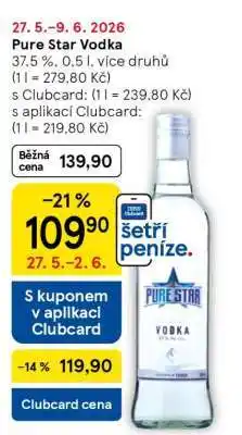 Tesco Pure Star Vodka nabídka