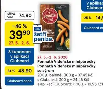 Tesco PONNATH VÍDEŇSKÉ MINIPÁREČKY nabídka