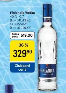 Tesco Finlandia Vodka nabídka