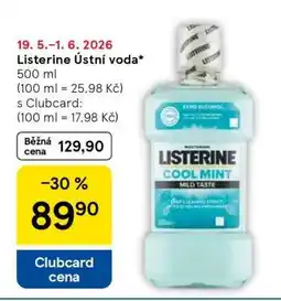 Tesco Listerine ústní voda nabídka