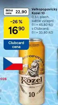 Tesco Velkopopovický Kozel 10 nabídka