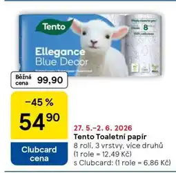 Tesco Tento toaletní papír nabídka