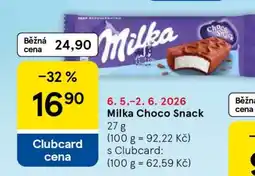 Tesco Milka Choco Snack nabídka