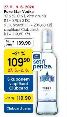Tesco Pure Star Vodka nabídka