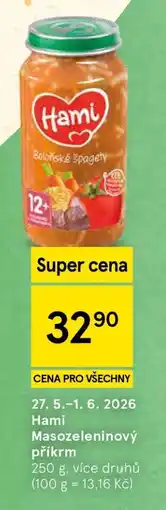 Tesco Hami masozeleninový příkrm nabídka