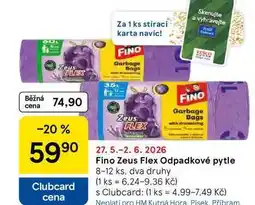 Tesco Fino Zeus Flex Odpadkové pytle, 8-12 ks, dva druhy nabídka
