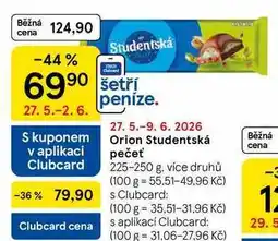 Tesco Orion Studentská pečeť, 225-250 g, více druhů nabídka
