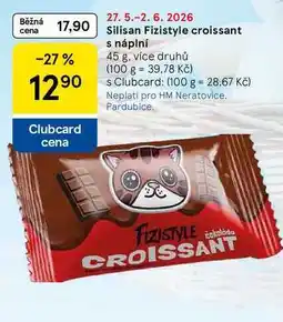 Tesco Silisan Fizistyle croissant s náplní, 45 g, více druhů nabídka