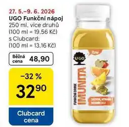 Tesco UGO Funkční nápoj, 250 ml, více druhů nabídka