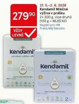 Tesco Kendamil Mléčná výživa v prášku, 2x 300 g, více druhů nabídka