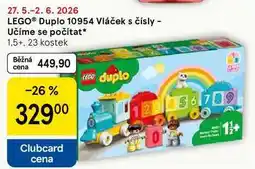 Tesco LEGO Duplo 10954 Vláček s čísly - Učíme se počítat 1,5+, 23 kostek nabídka