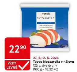 Tesco Mozzarella v nálevu nabídka