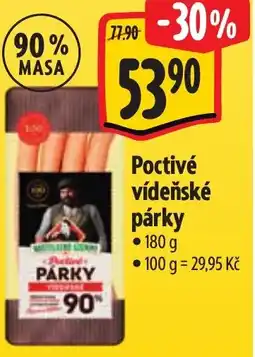 Albert Poctivé vídeňské párky nabídka
