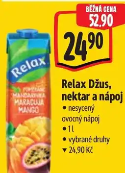 Albert Relax Džus, nektar a nápoj nabídka