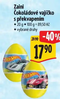 Albert Zaini Čokoládové vajíčko s překvapením nabídka