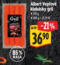 Albert Albert Vepřové klobásky gril nabídka