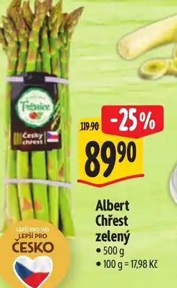 Albert Albert Chřest zelený nabídka