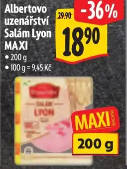 Albert Albertovo uzenářství Salám Lyon MAXI nabídka