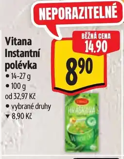Albert Vitana Instantní polévka nabídka