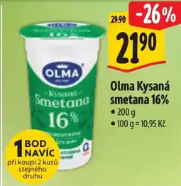 Albert Olma Kysaná smetana 16% nabídka