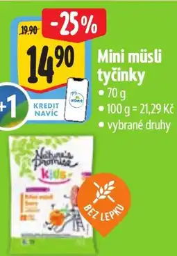 Albert Mini müsli tyčinky nabídka