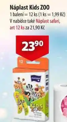 CBA Náplast Kids ZOO, 12 ks nabídka