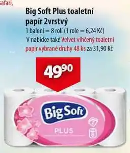 CBA Big Soft Plus toaletní papír 2vrstvý, 8 rolí nabídka