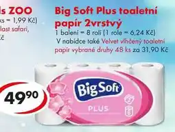 CBA Big Soft Plus toaletní papír 2vrstvý, 8 rolí nabídka