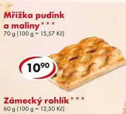 CBA Mřížka pudink a maliny nabídka