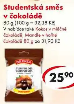 CBA Studentská směs v čokoládě nabídka