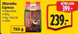 Albert Jihlavanka Espresso nabídka