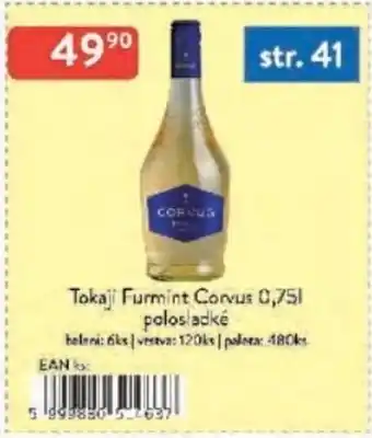 Qanto Tokaji Furmint Corvus polosladké nabídka