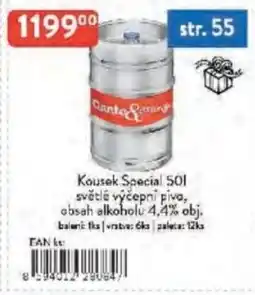 Qanto Kousek Special světlé výčepní pivo nabídka