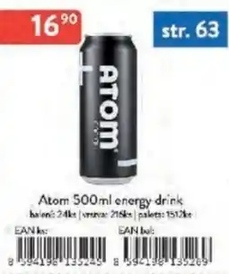 Qanto Atom energy drink nabídka