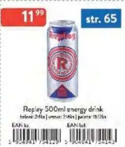 Qanto Replay energy drink nabídka