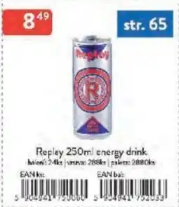 Qanto Replay energy drink nabídka
