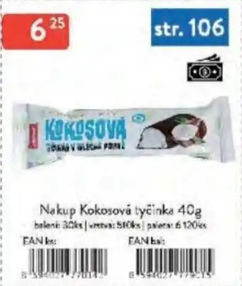 Qanto Nakup Kokosová tyčinka nabídka