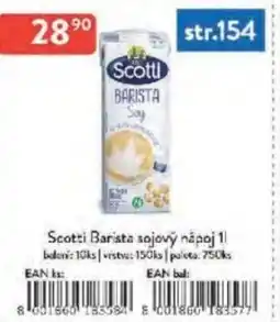 Qanto Scotti Barista sojový nápoj nabídka