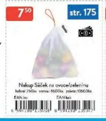 Qanto Nakup Sáček na ovoce/zeleninu nabídka