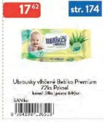 Qanto Ubrousky vlhčené Bebiko Premium Paksel nabídka
