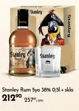 Qanto Stanley Rum 5yo 38% + sklo nabídka