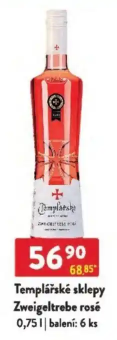 Qanto Templářské sklepy Zweigeltrebe rosé nabídka