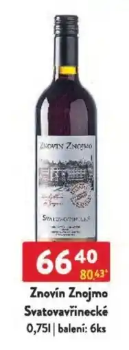 Qanto Znovín Znojmo Svatovavřinecké nabídka