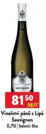 Qanto Vinařství pánů z Lipé Sauvignon nabídka