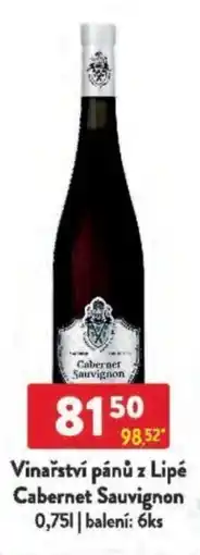 Qanto Vinařství pánů z Lipé Cabernet Sauvignon nabídka